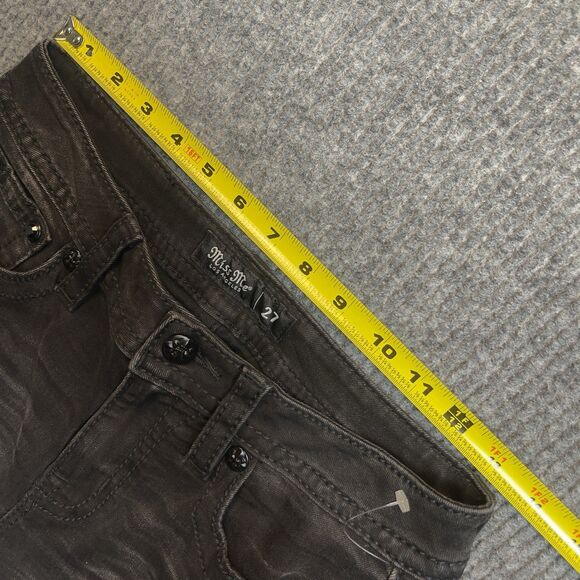 Miss Me Curvy Skinny Jeans Women's Size 27 x 30 Stretch Black Embellished NEW - Picture 9 of 11